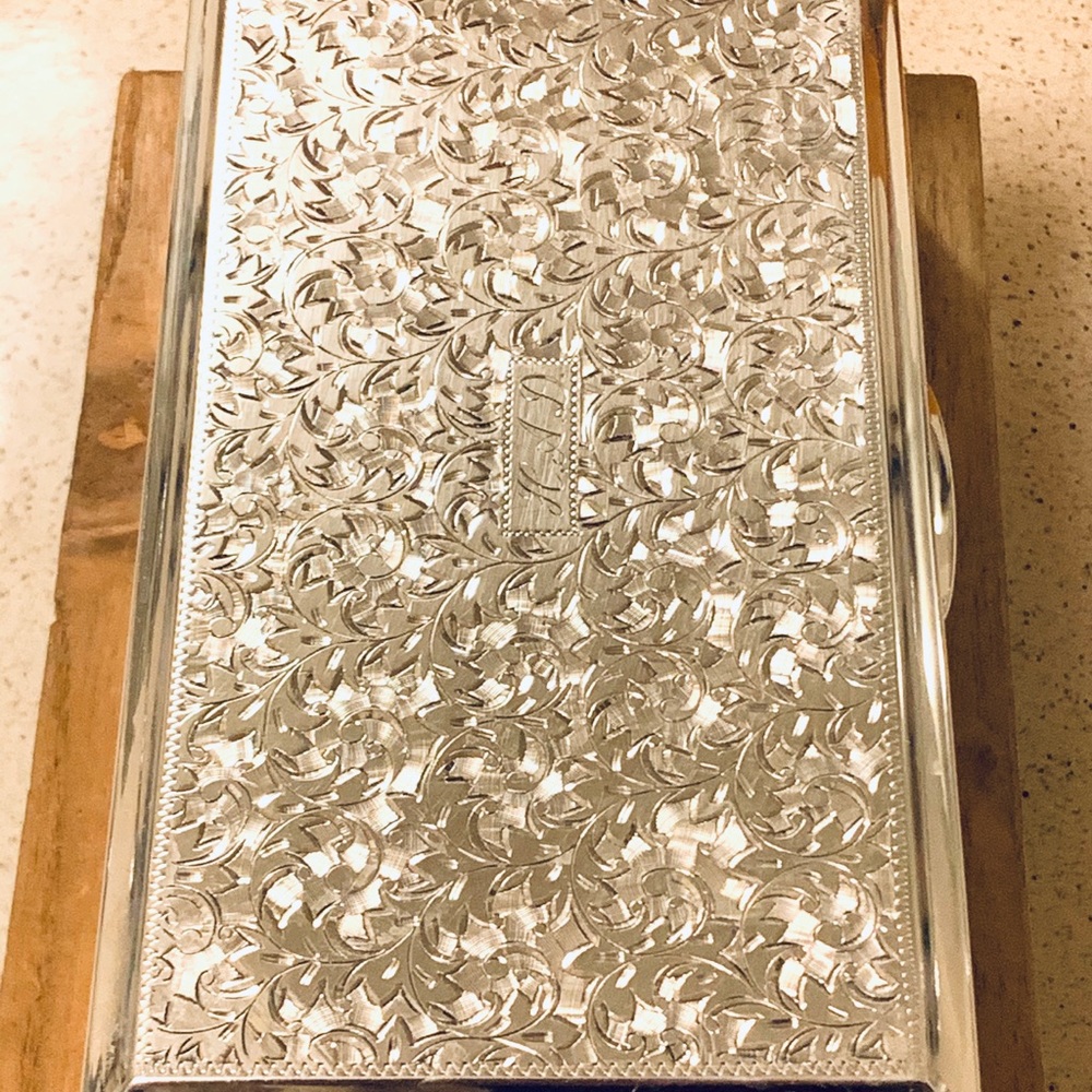 Vintage Sterling Silver (.950) Cigarette Box